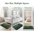 thumbnail image 6 of REGALWOVEN Shaggy Bathroom Rug, Ultra Thick Absorbent Plush Bath Mat, Non-Slip Soft Microfiber Carpet for Shower and Vanity Dark Green 32" x 20", 6 of 6