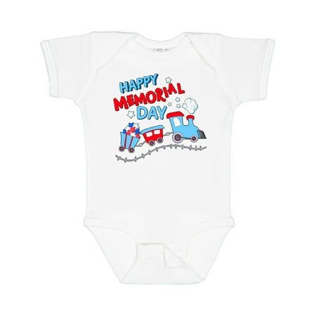 

Inktastic Happy Memorial Day Train Gift Baby Boy or Baby Girl Bodysuit