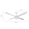 thumbnail image 5 of Ventilador de Techo Industrial Narvik con Luz Led 56 Pulgadas Control de Pared, 5 of 5