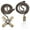 Bronze, variant on Benafini Ceiling Fan Pull Chain Beaded Ball Extension Chains with Light Bulb and Fan Cord