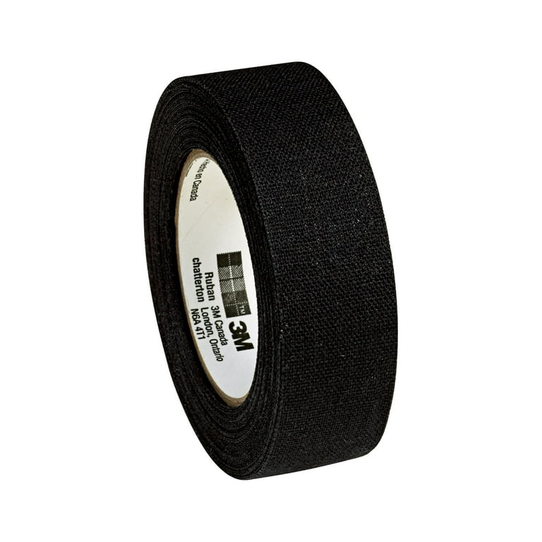 3M 11-1/2X72YDS Cloth Tape,1/2 x 72 yd,7 mil,Black,PK72