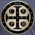 thumbnail image 3 of CafePress - St. Benedict Medal Men's Deluxe T Shirt - Mens Tri-blend T-Shirt, 3 of 4