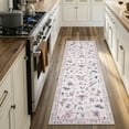 thumbnail image 3 of Moynesa 2'x6' Insect Hallway Runner Rug Washable Kitchen Runner Soft Bug Accent Carpet Runner for ‎Laundry ‎Bathroom Bedroom Entryway Stain Resistant Non Slip, Pink, 3 of 11