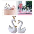 thumbnail image 4 of kurtrusly Resin Swan Statue Figurines Sculpture Cake Dashboard Decor Large White, 4 of 9