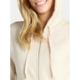 thumbnail image 5 of Time and Tru Women's and Women’s Plus Zip Front Fleece Hoodie Jacket, Sizes XS-4X, 5 of 5