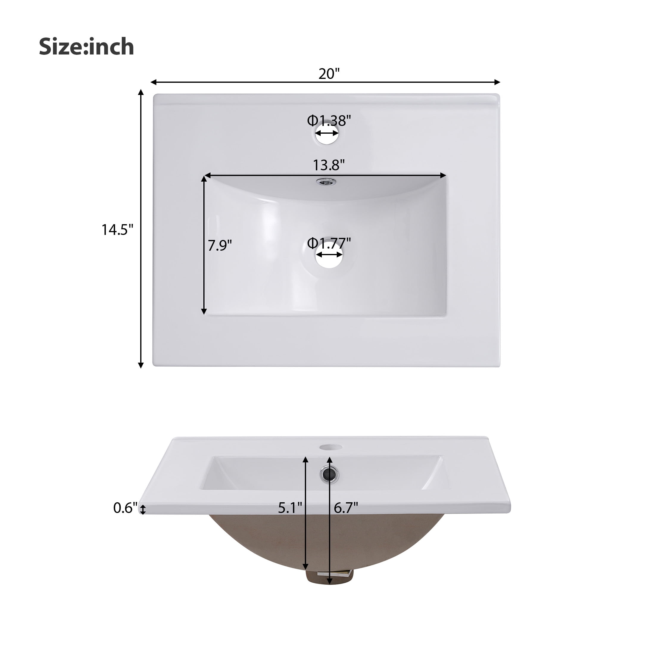 Jivora Modern Bathroom Vanity with Ceramic Sink, Storage, Shelves, Wood, Green