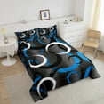 thumbnail image 3 of Erosebridal Futuristic Abstract Comforter Sets Full Size, Geometric Ombre Comforters & Duvets, Chic Circle Decor, 3pcs, 3 of 8