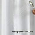 thumbnail image 2 of EcoNesxp Small Stall Shower Curtain S Hookless Waffle Weave Snap Closure Fabric Lining, 2 of 5