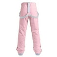 thumbnail image 5 of Xfvqtps Women Snow Pants Ski Bibs Snowboarding Adjustable Straps Solid Color Thermal Warm Waterproof Windproof Winter Overalls Pink, 5 of 7