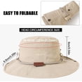thumbnail image 6 of TAGVO Boonie Hat Fishing Hat, Foldable Cowboy Style Bucket Hat Sun Hat UV Protection Wide Brim Bucket Cap Adjustable Chin Strap Breathable Safari Hat Jungle Hat for Fishing Camping Hiking, Khaki, 6 of 7