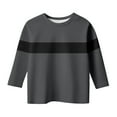 thumbnail image 4 of Shirt for Boys Dark Gray Long Sleeve Top Crewneck T-Shirts Fall Tops Tees Cotton T Shirt Boys 3-4 Years Shirts, 4 of 5