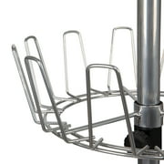 Household Essentials 4-Tier Revolving Shoe Tree, Heavy-Duty Steel with Stabilized Base, Holds 24 Pairs of Shoes, Great for Most Styles, Chromelike Finish