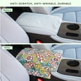 thumbnail image 4 of Renewold Hippie Flower Car Center Console Cover Comfortable Armrest Seat Box Pad with Organizer Pockets Anti-scratch Arm Rest Pad Suitable for Most Cars, Vehicles, SUVs, 4 of 9