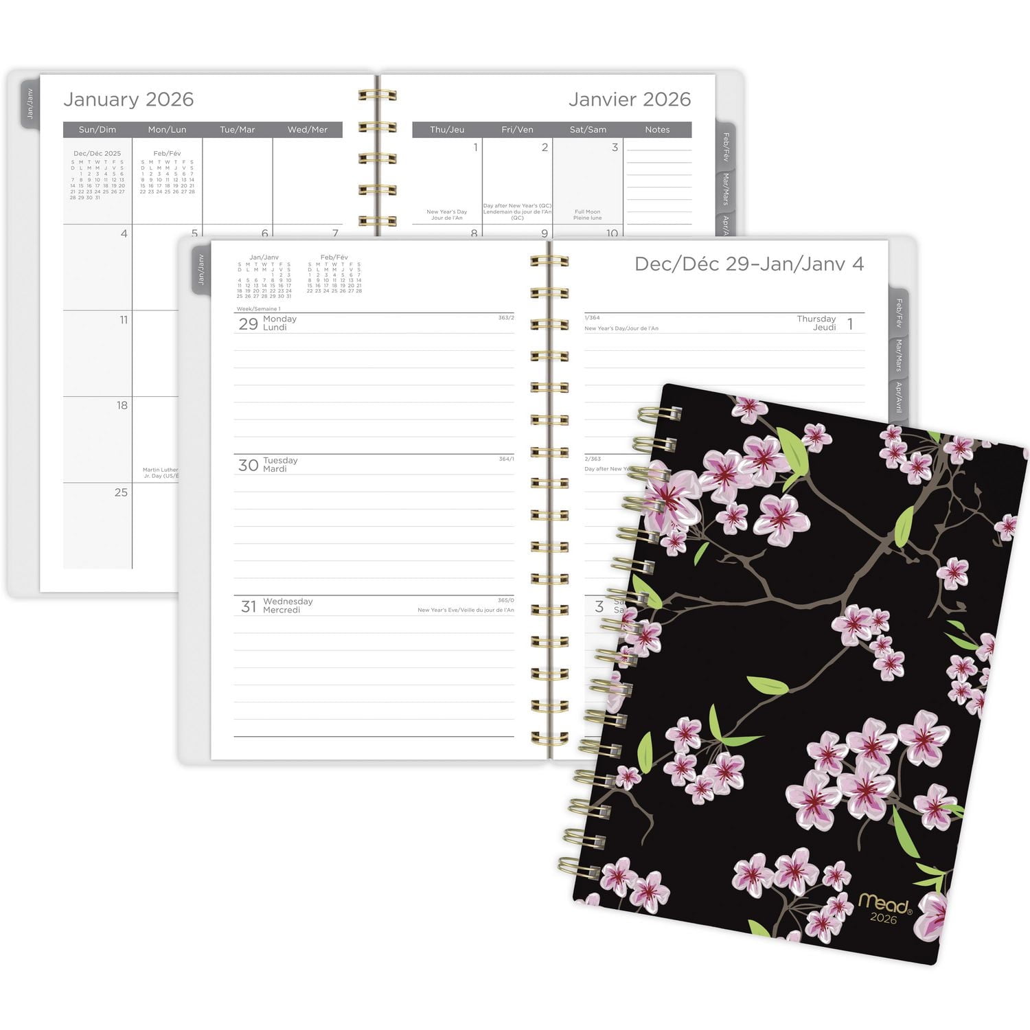 Agenda hebdomadaire Mead® Cherry Blossom 2026 Agenda