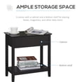 thumbnail image 4 of Homcom End Table,Narrow Side Table with Flip Top,Storage Cabinet,Bottom Shelf for Living Room,Dark Coffee,Dark Coffee Mdf Furniture Primary Living Space Tables, 4 of 10