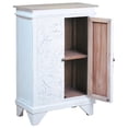 thumbnail image 4 of Armoire d'Appoint Sculptée en Bois Massif de Style Cottage, Blanc Vieilli/brun Bois Flotté, 4 of 8