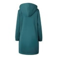 thumbnail image 3 of Sweat à Capuche Chaud à Fermeture Éclair pour Femmes, Veste Longue, Veste d'Extérieur, Veste à Capuche Zippée pour Femmes, Vestes Léopard pour Femmes, Gilets pour Femmes, Coupe-Vent Long, 3 of 3