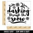 thumbnail image 2 of Dashing Through the Snow Winter Snowflakes Christmas Square Rubber Stamp Stamping Scrapbooking Crafting - Small 1.25in, 2 of 7