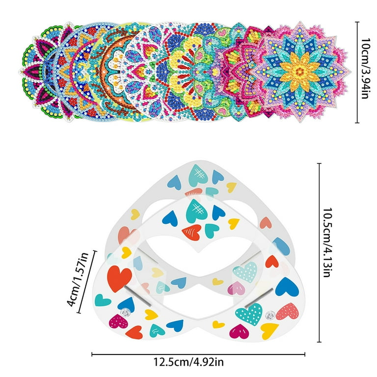 OROMYO 8 Pcs Diamond Drawing Coasters Kit Colorful Crystal Art