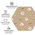 thumbnail image 4 of Bingfone Vintage Egg And Avocado Leather Drinks Coasters With Set Of 6,Suitable For Home Kitchen,Coffee Cup Coasters Home Gift, 4 of 9