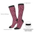 thumbnail image 4 of Naloa Rose Leopard Print Thigh High Socks Extra Long Stretchy Sock Women Over Knee High Opaque Stocking Daily Wear, 4 of 6