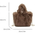 thumbnail image 6 of Fluffy Tote Bag Faux Fur Hobo Bag Purse Plush Handbag Furry Purse Soft Plush Bag for Women Cute Aesthetic Bag, 6 of 6