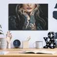 thumbnail image 6 of Luxe Metal Art 'Tattooed Temptress' by Ashley Aldridge Metal Wall Art, 16"x12", 6 of 7