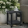 thumbnail image 4 of 2-Tier Outdoor Side Table, 16" Adirondack Small Side Table  Weather Resistant, Patio End for Outside or Indoor, Patio, Yard, Pool, Porch, Garden, Black, 4 of 6