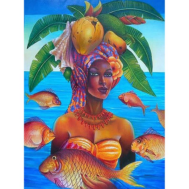 Diamond Painting (DE9158) Fashion Girl Square Handicraft (FH205) 50x70cm Negro Hugtrwg Para estrenar
