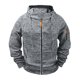 thumbnail image 2 of pstuiky Camisas de manga larga abrigadas para hombre, Sudadera deportiva de manga larga con capucha y bolsillos múltiples para hombre, estilo cargo, informal, para entrenamiento l, 2 of 3