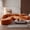Orange, variant on MODERNLUXE 122" Extra Large Sectional Sofa,Comfy L-Shape 4-Seat Couches with 3 Round Cushions and Curved Design,Chenille Cloud Modular Couch for Living Room,Beige