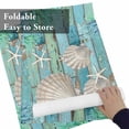 thumbnail image 6 of Summer Ocean Coral Shell Placemats Set of 6,Wipeable Washable Table Mats for Dining Tables, Country Retro Wooden Plank Place Mats for Kitchen Event Party Tabletop Decor, 6 of 9