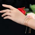 thumbnail image 4 of 6Pcs Gold Plated CZ Stone Ring Bangle Bracelet Jewelry Sets for Women, 4 of 9