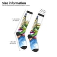 thumbnail image 2 of Wukai Chaussettes Longues en Forme de Beignet Alligator pour Bas de Couleur Contrastée, Entraînement Physique Sportif, Unisexe, 2 of 6