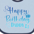 thumbnail image 4 of Inktastic Blue Happy Birthday Daddy Boys or Girls Baby Bib, 4 of 4