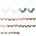 thumbnail image 4 of Pendientes en forma de U Sonducket estampado de leopardo joyería de moda accesorio café rojo, 4 of 6