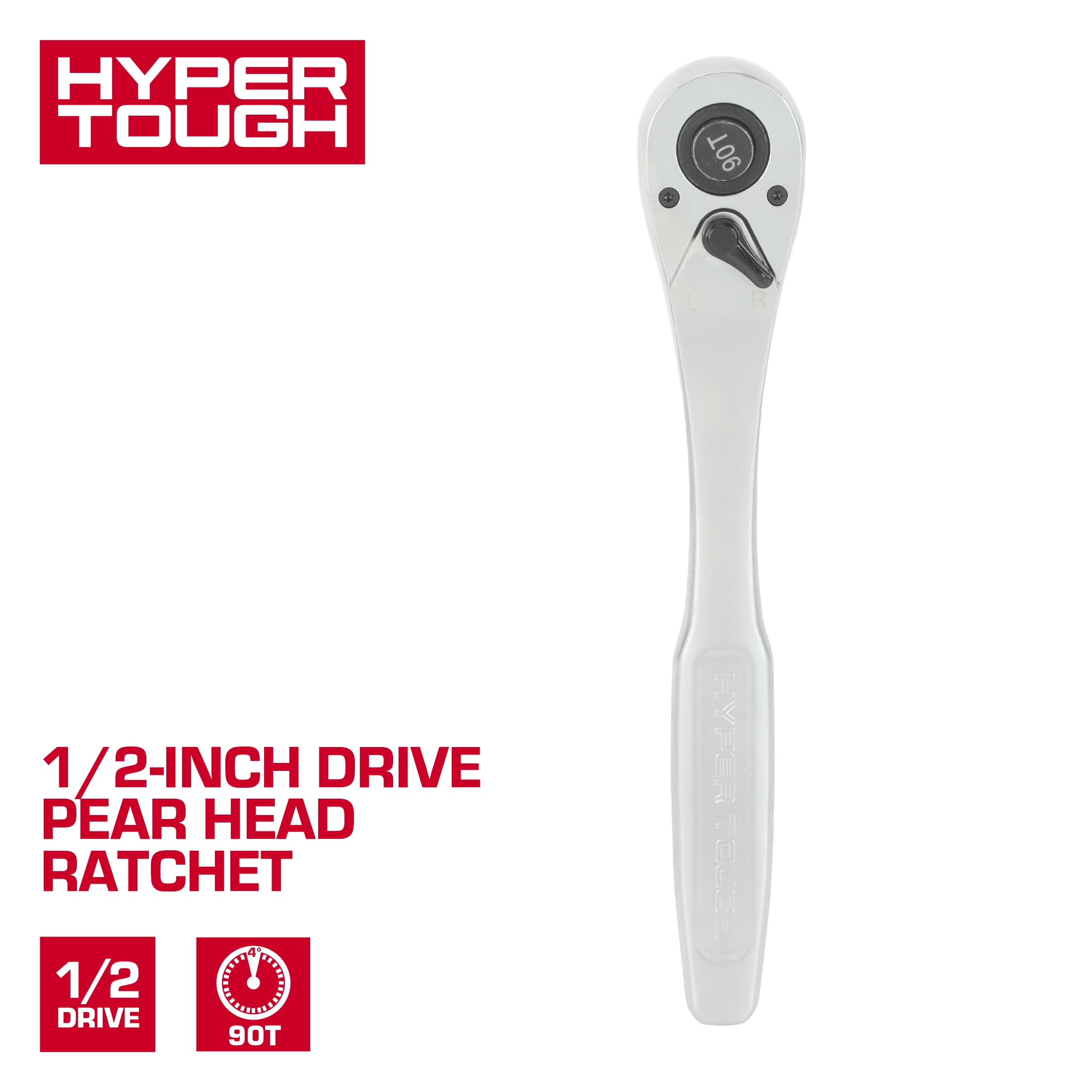 Hyper Tough 3/8-Inch Drive Pear Head Ratchet - Walmart.com