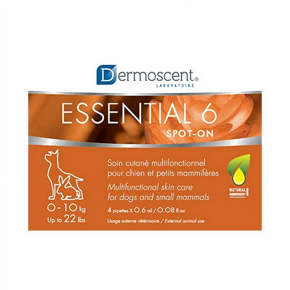 Dermoscent Essential 6 Spot-On for Dogs [1-22 lbs] (4 count)