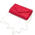thumbnail image 4 of Premium Lace Paisley Floral Fabric Satin Envelope Flap Clutch Evening Bag, 4 of 5