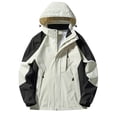 thumbnail image 1 of DecSea Men's Softshell Jacket with Hood Fleece Lined Windbreaker Lightweight Waterproof Jackets for Hiking, 1 of 2