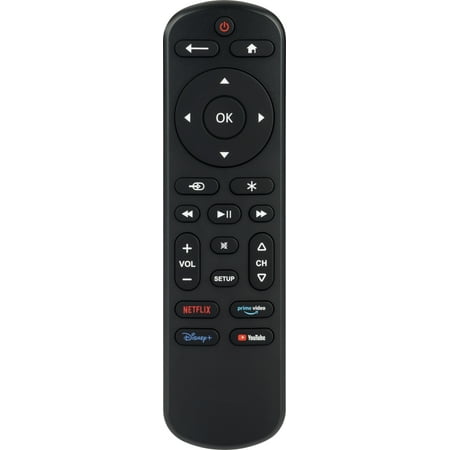 GE OneTouch Universal Remote Control for Samsung Smart TV, LG, Sony, VIZIO, Fire TV, Roku TV, Remote Replacement, Backlit, Black