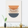thumbnail image 2 of Designart ' Abstract Moon and Sun Geometrics In Blue & Orange ' Modern Canvas Wall Art Print, 2 of 4