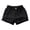 Black, variant on Birthday Party Denim Shorts for Kids, Ripped Design with Button Pocket, Cotton-Polyester Blend, Solid Color, Casual Fit, Machine Washable