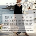 thumbnail image 2 of Morttic Women's Simple V-Neck 3/4 Sleeve Long Dress – Solid Color, Collar Decorative Buttons, Casual Summer Outfit White，XXXL, 2 of 2