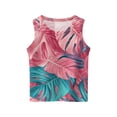 thumbnail image 4 of Grblisyd Girls Tank Tops Tropical Sleeveless Undershirts Crew Neck Casual Summer T-Shirt Kids Cute Cami Tanks 10-12 Years, 4 of 5