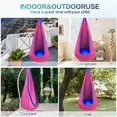 thumbnail image 4 of Vyrelis Pod Swing Seat, Cotton Hammock Swing Chair,Sensory Swing for Indoor and Outdoor Use, Pink, 4 of 8
