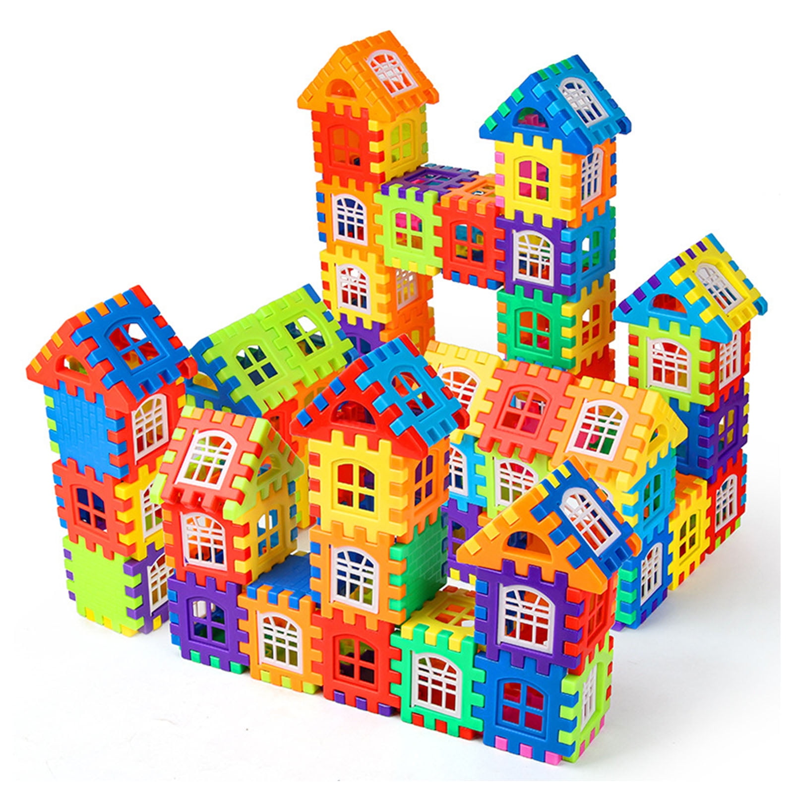 House Block Building Toy, Early Learning Spacious House Building Block 3D Puzzle Toy for Boys Girls