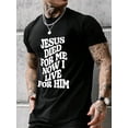 thumbnail image 1 of [ Faithful Heart Print T-Shirt] 1pc Men'S Casual Summer T-Shirt, Soft Comfortable, Round Neck Short Sleeve with "FAITHFUL HEART" Print, Regular Fit, 1 of 5