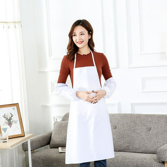 SPRING PARK White Unisex Commercial Apron Bulk for Kitchen Cooking Restaurant BBQ Painting Crafting