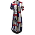 thumbnail image 5 of Vestido camisero HUOGUO Fashion para mujer, estampado de solapa, holgado, 5 of 5